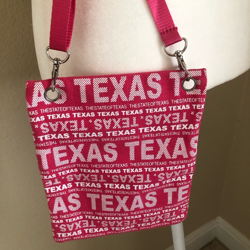 TEXAS Purse Robin Ruth Fabulous Small Light Pink Crossbody Travel, Stadium Ready